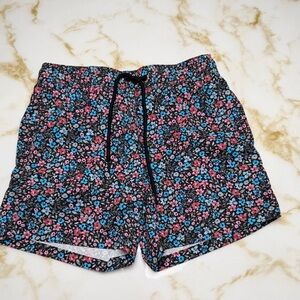 Goodthreads Women's Floral Athletic Shorts SIZE S | Black, Pink, Blue